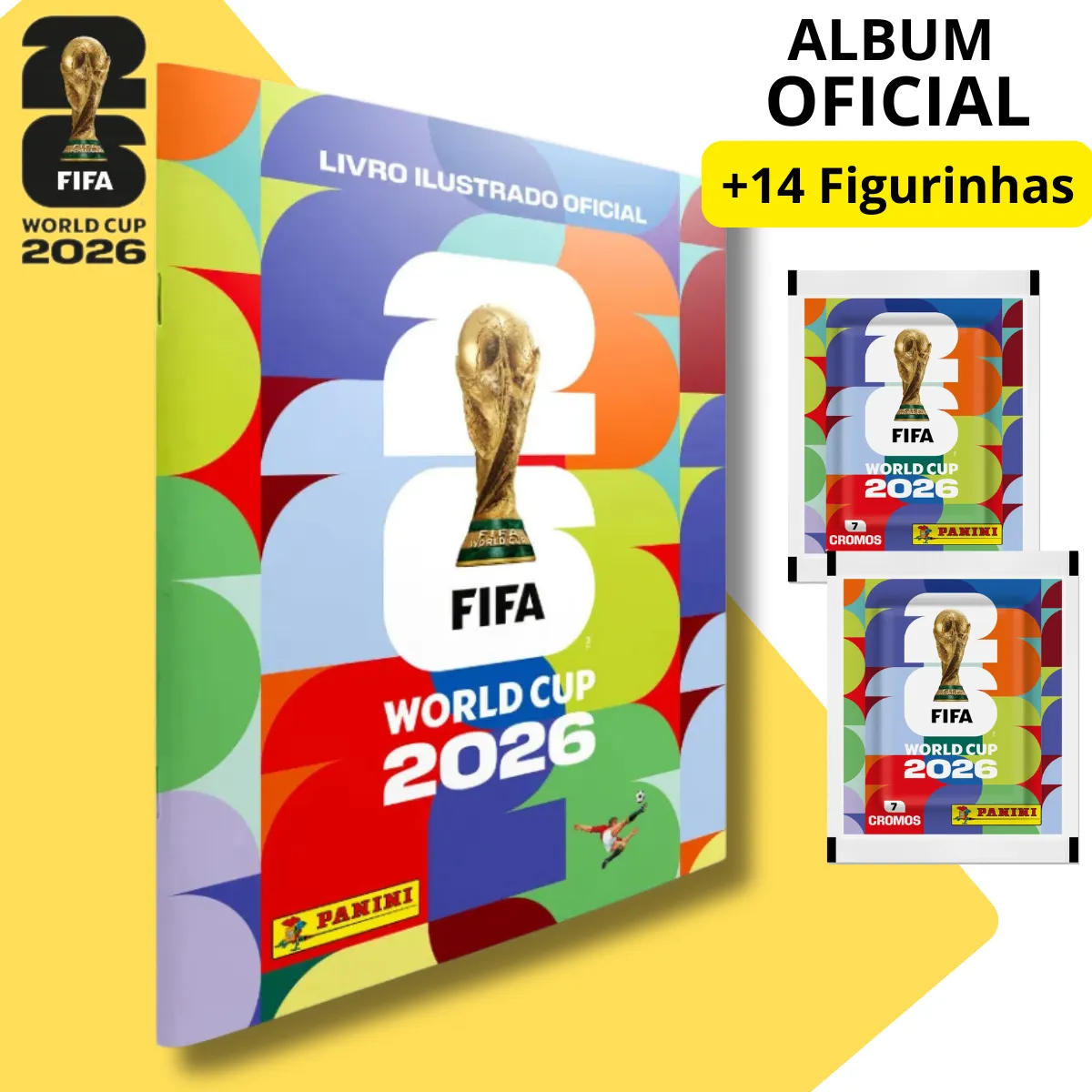 Álbum Capa Brochura Copa do Mundo 2026 Panini + Figurinhas