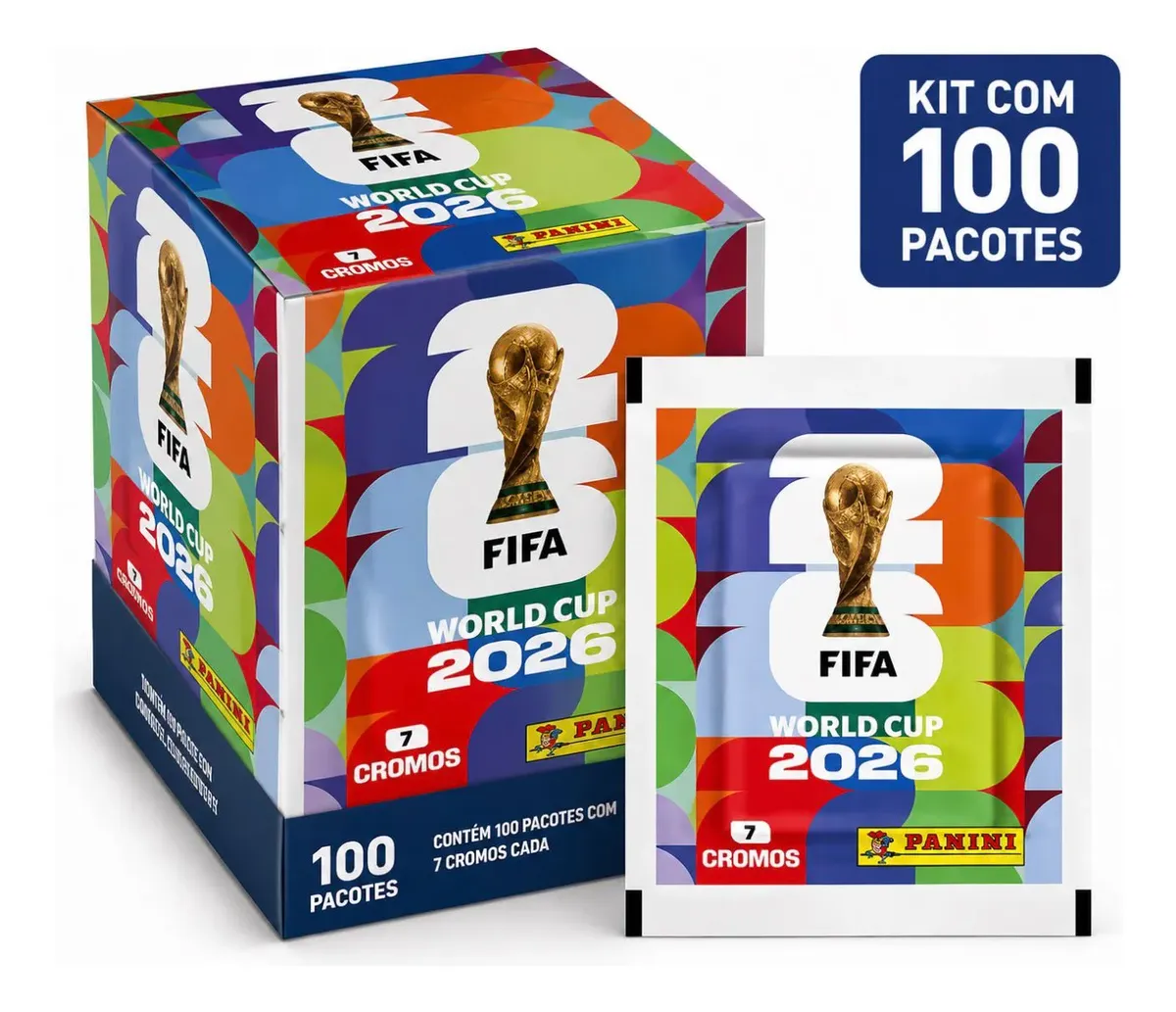 Display Box Copa do Mundo 2026 Panini com 100 Pacotes - 700 Cromos