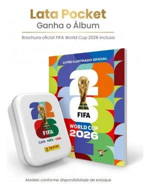 Kit Álbum Copa do Mundo 2026 Panini + Brinde Lata Pocket