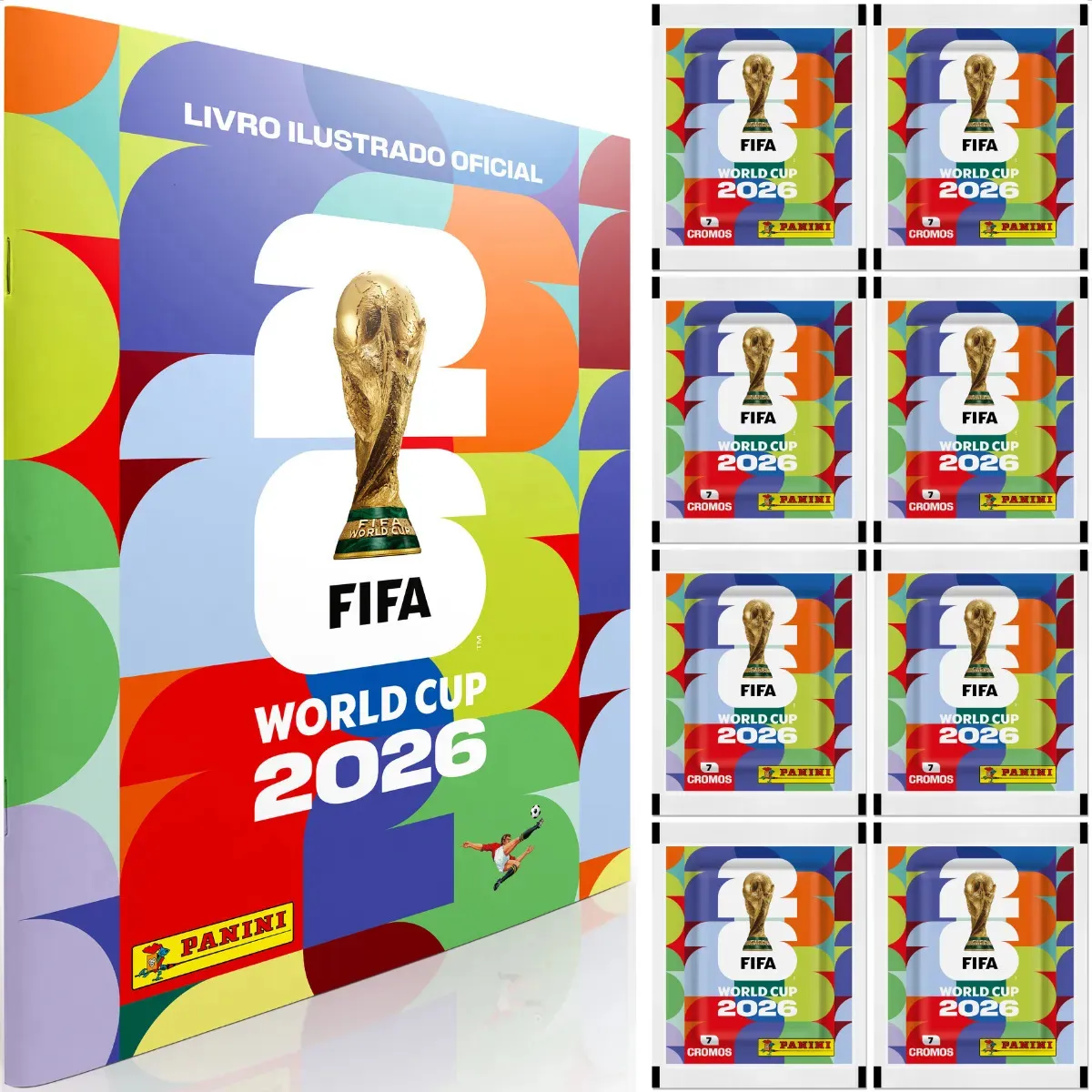 Álbum Capa Brochura Copa do Mundo 2026 Panini + Figurinhas