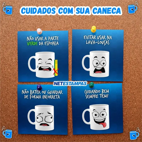 Caneca Seleção Brasileira Amarela Personalizada com Nome 325ml