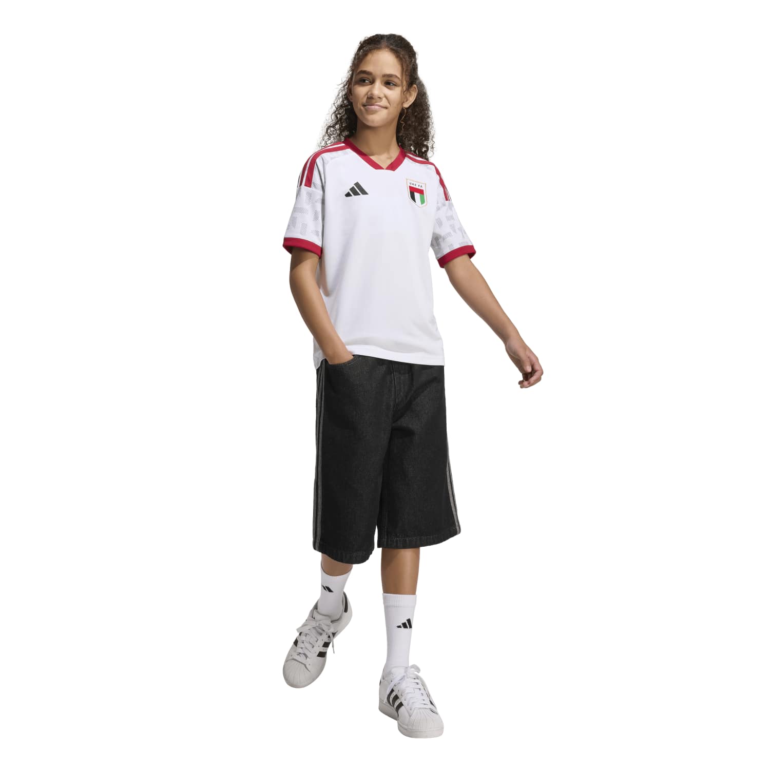 Camisa Emirados Árabes Unidos 2026 Reserva Réplica Infantil - Imagem 5