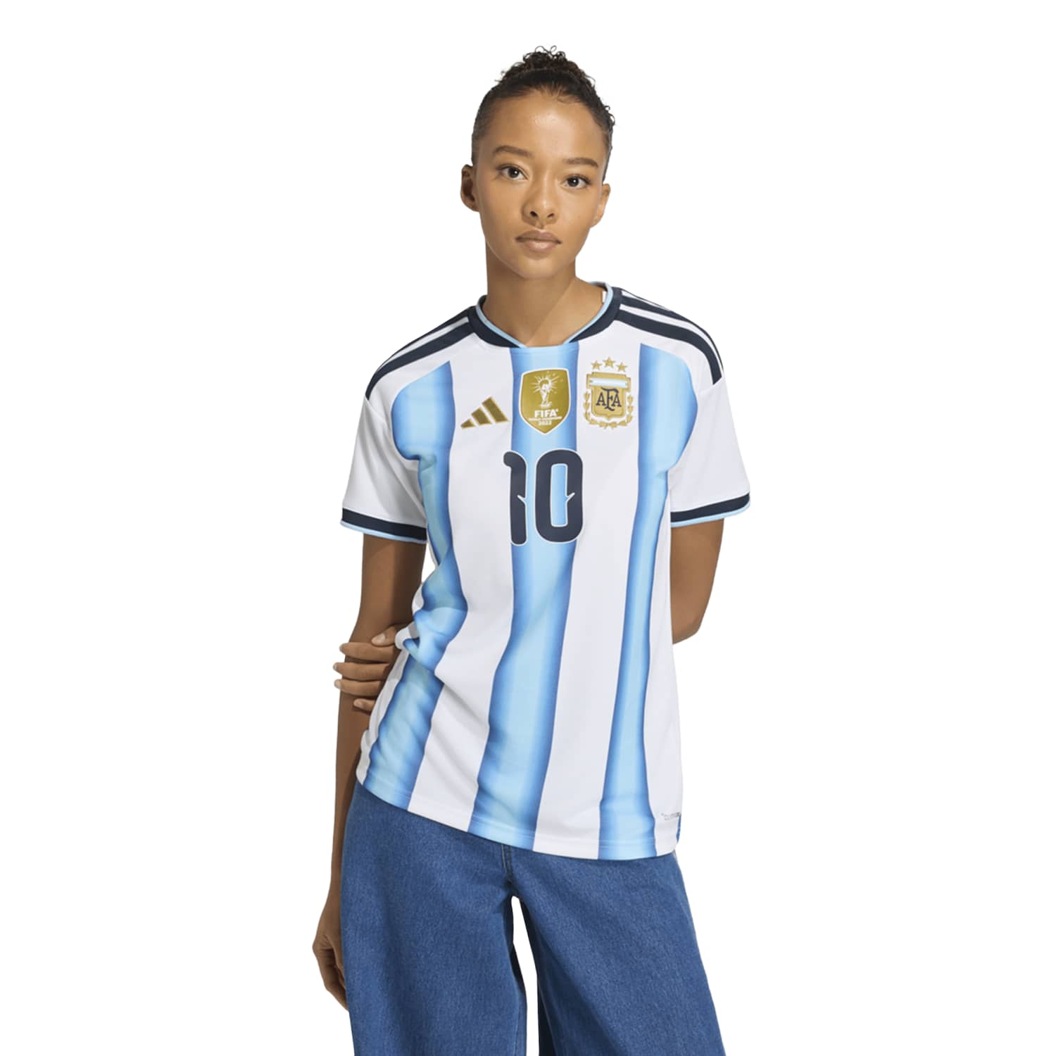 Camisa Argentina 2026 Mandante Messi 10 Feminina - Imagem 2