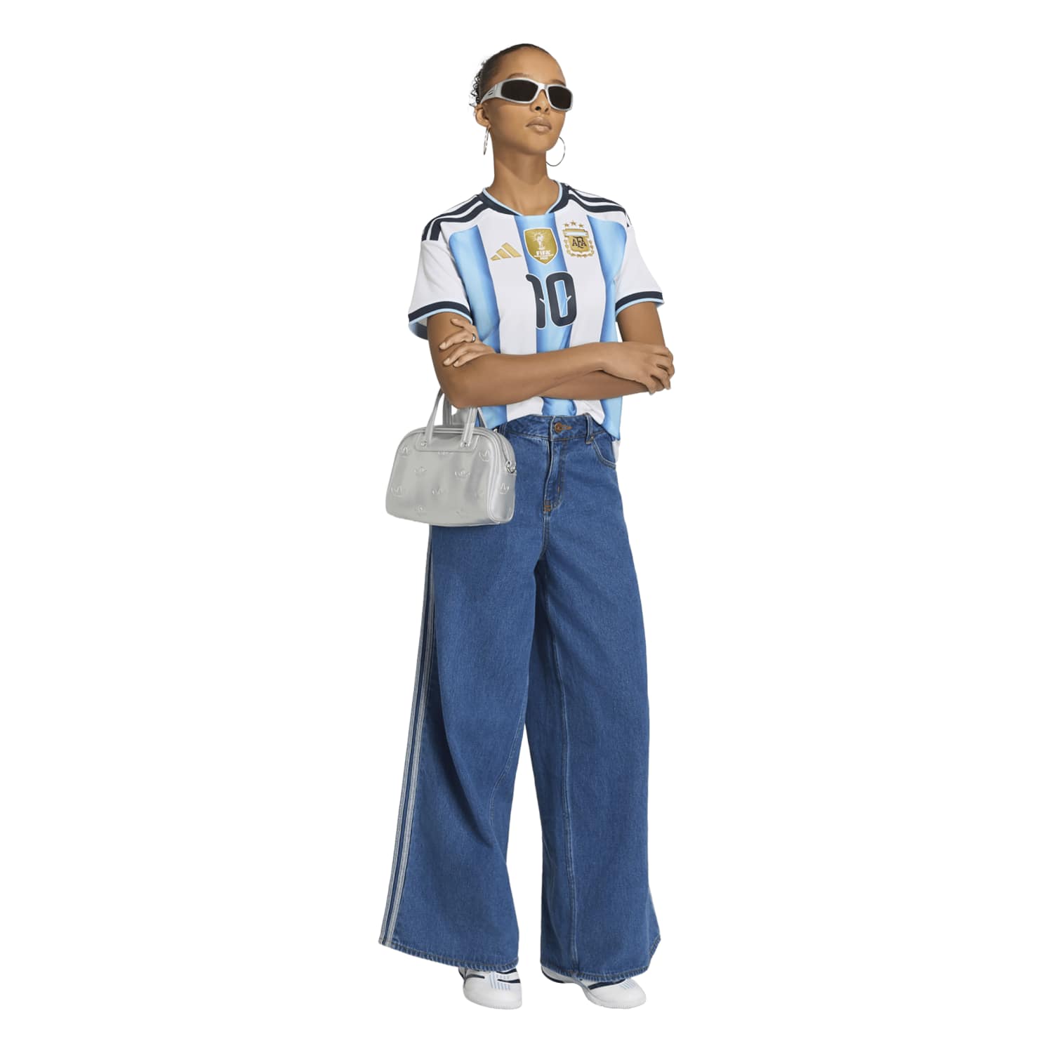 Camisa Argentina 2026 Mandante Messi 10 Feminina - Imagem 4