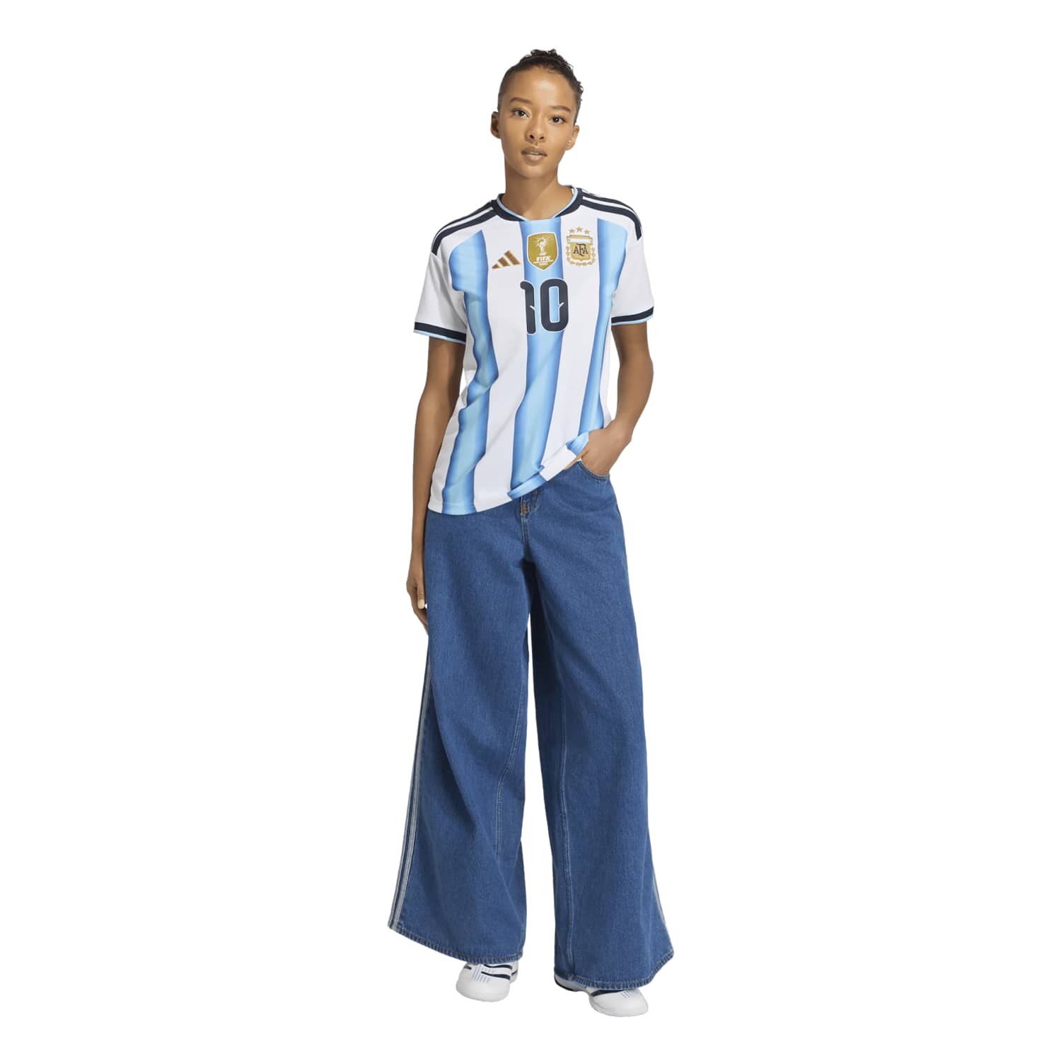 Camisa Argentina 2026 Mandante Messi 10 Feminina - Imagem 5
