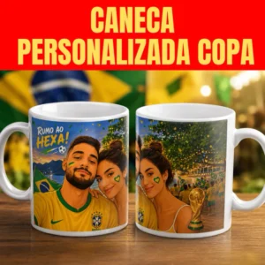 Caneca da Copa Personalizada com Foto em Estilo Cartoon 325ml