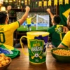 Kit 12 Canecas Decoradas Copa do Mundo 430ml Presente Torcedor